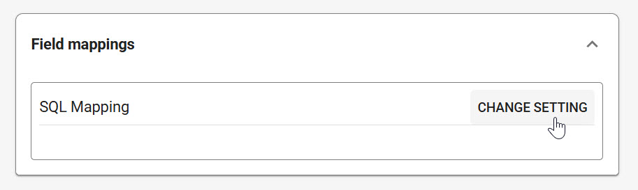 Open SQL Mapping dialog