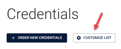 Customize List Button Location