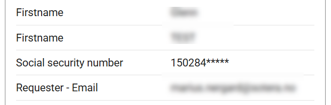 Credential detail view showing a masked value and lock icon for a user without the Sensitive Data Viewer role