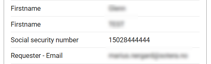 Credential detail view showing the decrypted plaintext value for a user with the Sensitive Data Viewer role