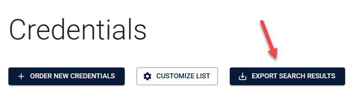 Export Button Location