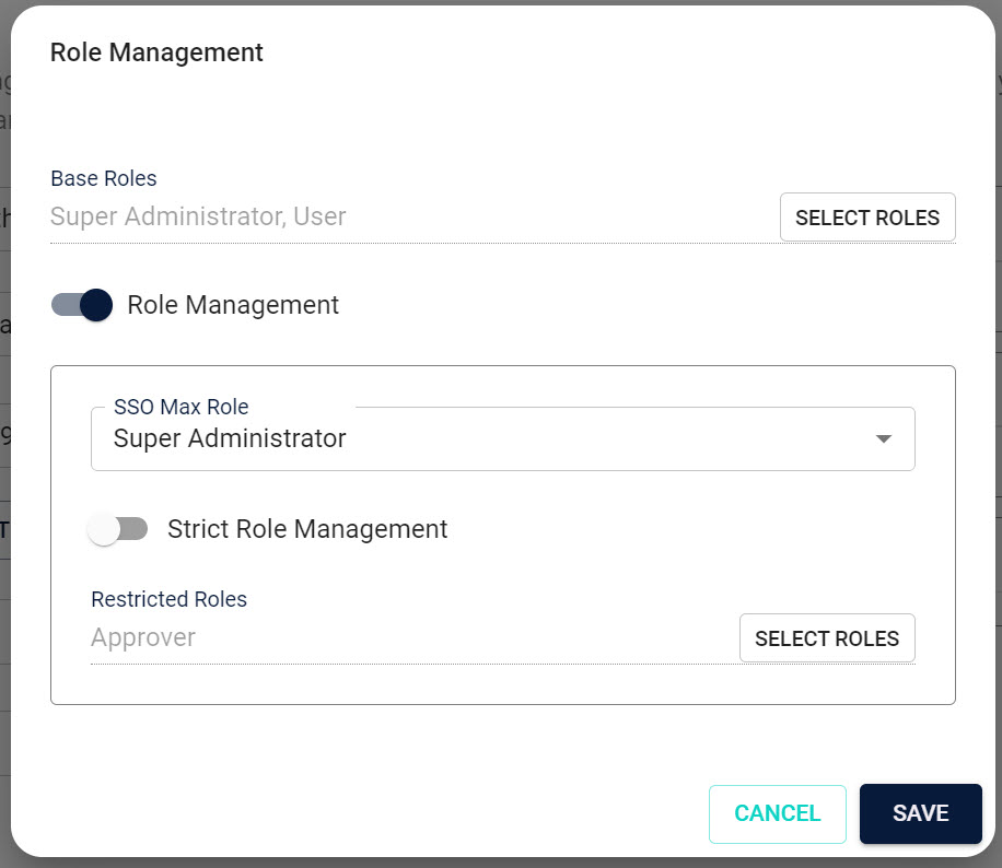 Screenshot of the static mapping configuration
