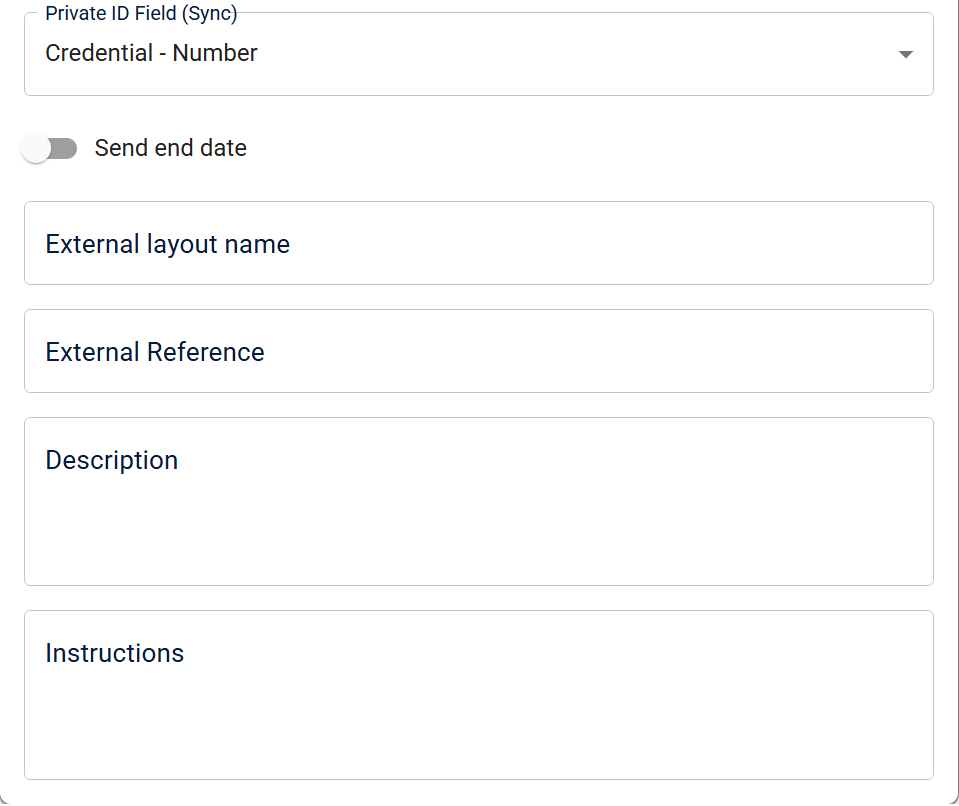 General settings section